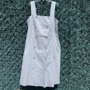 White patterned overall/ dress